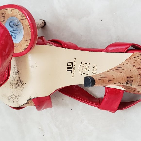 JLO Red Sandals - Picture 2 of 2